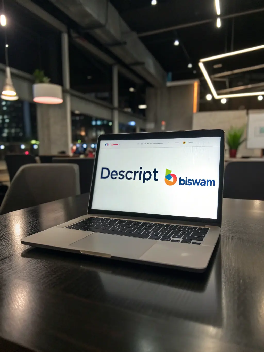 A portrait image of Descript's interface, showcasing its audio and video editing capabilities, useful for bloggers creating multimedia content.