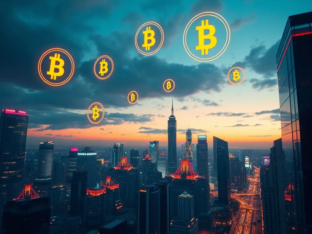 A dynamic image representing smart income ideas, featuring futuristic elements and showcasing the potential for financial growth and innovation.