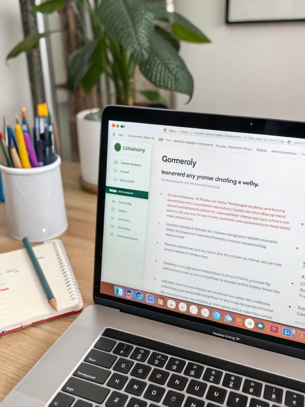 A screenshot of Grammarly's interface, highlighting its grammar and spelling check features, used in the context of showcasing helpful AI writing tools for the EarnEdge blog.