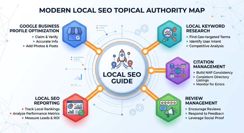 modern topical authority diagram local seo